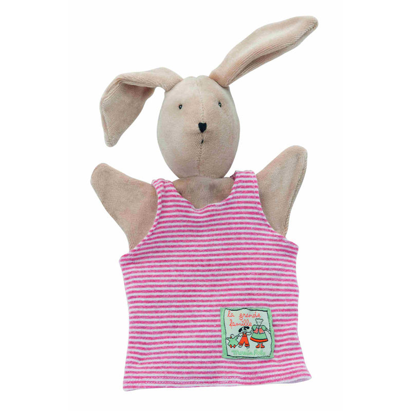 Moulin Roty La Grande Famille Sylvain the Rabbit Hand Puppet 25cm